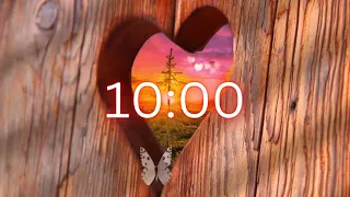 10 MINUTE TIMER - 10 MINUTE COUNTDOWN - Valentines Day Romantic Classical Music & Beautiful Birdsong