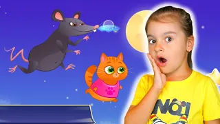 Мультик для детей о котике Bubbu | Арина спасает Бубу от гигантской крысы