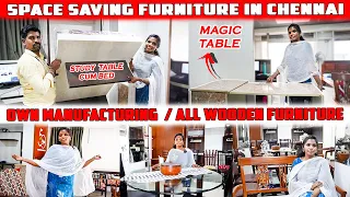 Useful Space Saving Wooden Furniture in Chennai 2023 | Cot, Dining Table, Sofa | Kutties Wood Crafts