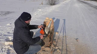 Медведь на обочине! медведь из дерева своими руками