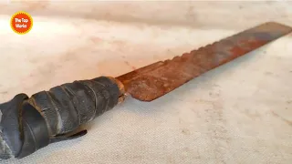 Old rusty saw knife Restoration | The top works