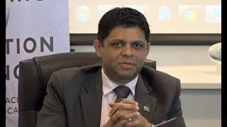 Fijian Minister for Economy Hon. Aiyaz Sayed-Khaiyum delivers opening remarks at ANZ event