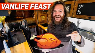 A Cozy Thanksgiving VANLIFE FEAST Alone