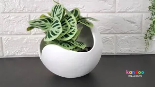 Plant pot making with balloons. Easy DIY flower vase making with balloons