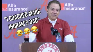 Alabama Football's Nick Saban gives Hilarious response about now coaching former players kids 😂😂😂