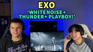 EXO(엑소)- White Noise + Thunder + PLAYBOY (Reaction)