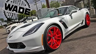 Forgiato Weekend 2015 : Zo6 on 21/22" Brushed Red Forgiato Wheels