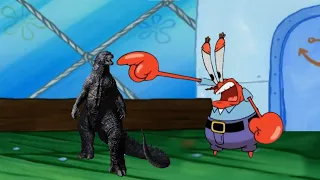 Mr Krabs "GET THE FU** OUT!" Godzilla Edition