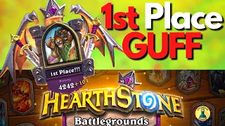 Hearthstone Battlegrounds 1st Place with GUFF buffing Dragons