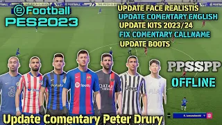 eFootball PES 2023 PPSSPP New Update Face & Update Kits & Transfers 2023/24