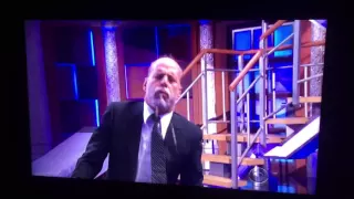 Bruce Willis's stunt double -vs- Stephen Colbert's stunt double, on The Late Show