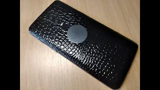 Glueskin кожаная наклейка на OnePlus 6. Как наклеить.