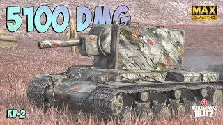 WATCH OUT! KV-2 51000 Damage! ⭕️ Ace Badge ⭕️ WoT Blitz Gameplay