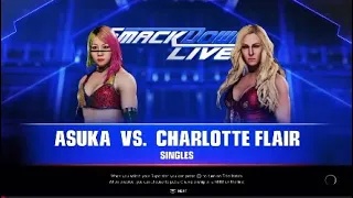 Wwe Smackdown Womens title goldrush semi final Asuka vs Charlotte Flair