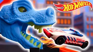 Stomp Stomp and Do the Dino Chomp 🦖🎶+ More Music Videos for Kids | Hot Wheels