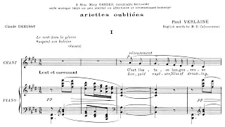Claude Debussy - Ariettes oubliées (1887)
