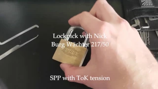 Lockpicking the Burg Wächter 217/50 (SPP)