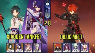 (F2P) C0 XIAODEN TANKFEI & C0 DILUC Melt | 2.8 Spiral Abyss Floor 12 | Genshin Impact