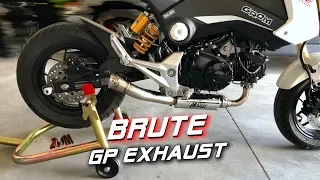 Honda Grom BRUTE "GP" Exhaust Install & Review