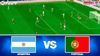 ARGENTINA vs PORTUGAL - MESSI vs RONALDO - FULL MATCH | EA SPORTS FC 24 GAMEPLAY PC