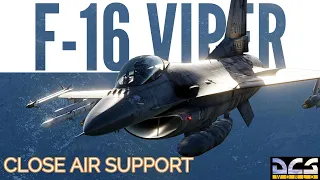 F-16 Viper Patrols in the mountains and gets called for Close Air Support | DCS World