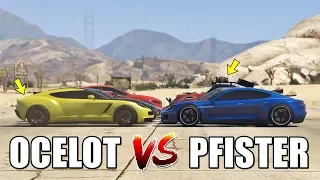 GTA 5 ONLINE - OCELOT VS PFISTER (WHICH IS FASTEST?)