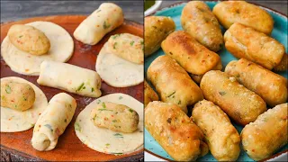 Atta Aloo Roll Recipe | Potato Flour Snacks | Aloo Roll | Evening Snacks Recipe