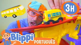 3 HORAS DE BLIPPI! | Blippi Visita um Parque Coberto (Fidgets) | Blippi Brasil | Vídeos Educativos