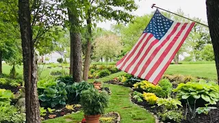 Memorial Day Mulching! Garden Walkthrough After Mulch! Land of the Free Because of the Brave! 🇺🇸🇺🇸🇺🇸