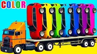 COLOR CARS on Truck Fun Gameplay with Songs