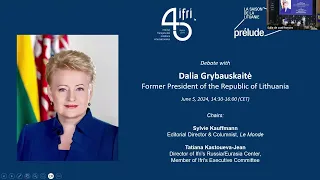 Debate with Dalia Grybauskaitė, Former President of the Republic of Lithuania