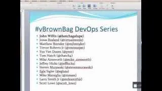 #vBrownBag Follow-Up Introduction to DevOps with John Willis (@botchagalupe)