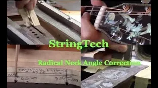 Radical Neck Angle Correction by Guitar Repair String Tech