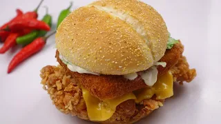 Crispy Chicken Burger By Recipes Of The World