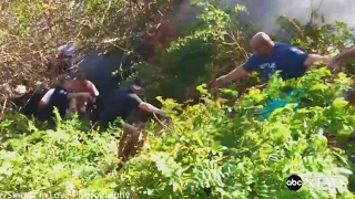 Man Rescued From Burning Car [CAUGHT ON TAPE]