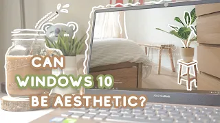 MAKE WINDOWS 10 HOME SCREEN AESTHETIC 🍞 how I use widgets to decorate my home screen | Indonesia