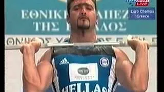 2003 European Weightlifting 85 Kg Clean and Jerk