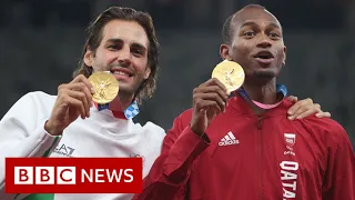 Olympics high jump gold medallist says why he shared podium - BBC News