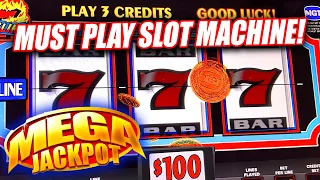MUST PLAY SLOT MACHINE AT A CASINO ➜ HIGH LIMIT JACKPOT WIN ON SIZZLING 7 SEVENS!