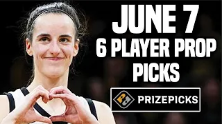 WNBA PRIZEPICKS TODAY | 6 BEST PROP PICKS | FRIDAY | 6/7/2024 | BEST PROPS | NBA BETTING |