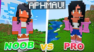 Building APHMAU from MEMORY in Minecraft! Noob Vs Pro Build Battle