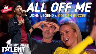 This Man's Super Beautiful Voice | Cover Song All Of Me - John Legend | GOLDEN BUZZER BGT 2023