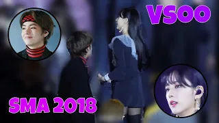 V & Jisoo being OBVIOUS at SMA 2018 [VSOO]