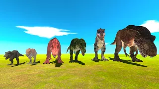 EVOLUTION of T Rex Dinosaur vs ALL Dinosaurs - Animal Revolt Battle Simulator
