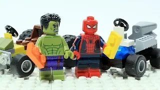 Lego Spider-man vs Hulk Brick Building Showdown Superheroes Cartoon