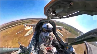 Russian Su-25 in Action in Ukraine . Cockpit Footage