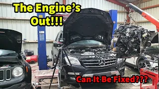 I Took The Engine Out Of My Mercedes ML350 !!!!!  It's Not Good News I'm Afraid.......