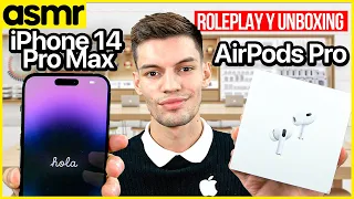 asmr roleplay iPhone 14 pro max y airpods pro ASMR español unboxing