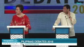 Pilipinas Debates 2016: Santiago says she waited for death to come but...