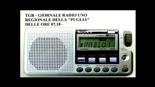 MARTEDI' 26 GENNAIO 2021, TGR - GIORNALE RADIO REGIONALE DELLA "PUGLIA" DELLE ORE 07,18 -
